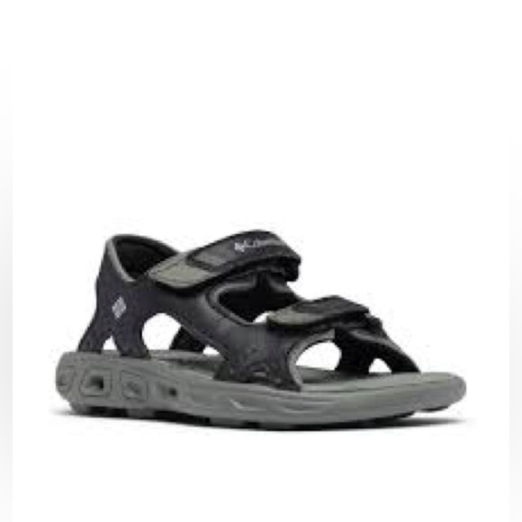 Columbia Techsun vent sandals black gray size 2 big kids - Picture 1 of 8